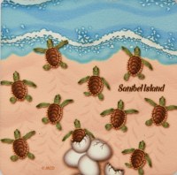 Sanibel Island Turtle Hatchling Magnet