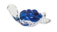 4" Blue Glass Sea Turtle Figurine