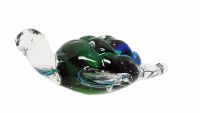 4" Green and Blue Glass Sea Turtle Figurine