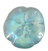 3" Light Blue Glass Sand Dollar