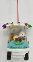 Bonita Springs Santa Driving a Golf Cart Ornament