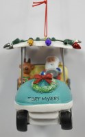 Fort Myers Santa Driving a Golf Cart Ornament