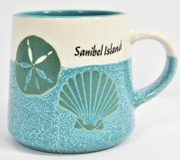 16 oz Sanibel Island Turquoise Seashell Mug