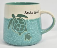 16 oz Sanibel Island Blue Turtle Mug