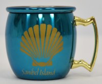 2 oz Sanibel Island Scallop Shell Shot Glass With Handle