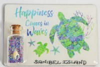 Sanibel Island Turtles and Sand Jar Magnet