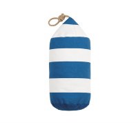 15" x 7" Navy and White Striped Buoy Shaped Canvas Pillow