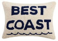 14" x 18" Navy and White Best Coast Pillow