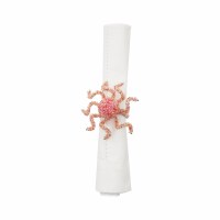 2" Coral Beaded Octopus Napkin Ring