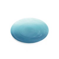 13" Round Ombre Blue Glass Platter