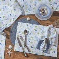 15" x 72" Blue and Green Sea Glass Table Runner