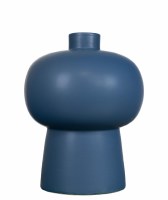 12" Dark Blue Cermaic Cobalt Modern Vase
