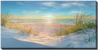 30" x 60" Sunset Beach Waiting For Me Canvas Wall Art