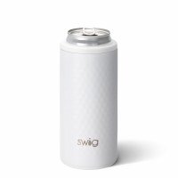 12 oz Swig White Golf Partee Insulated Skinny Can Cooler