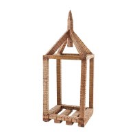 21" Wood Open Air House Lantern by Mud Pie