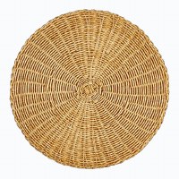 15" Round Faux Natural Rattan Woven Placemat
