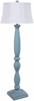 60" Distressed Blue Column Floor Lamp