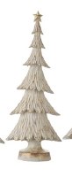 16" Whitewashed Gold Polyresin Christmas Tree