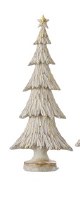 12" Whitewashed Gold Polyresin Christmas Tree