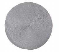 15" Round Woven Graphite Placemat