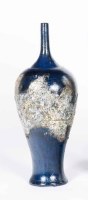 19" Weathered Cobalt Ceramic Genie Vase