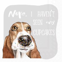 5" Square Haven't Seen Cupcakes Dog Beverage Napkins