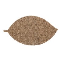 13" x 22" Natural Seagrass Woven Leaf Placemat