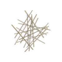 26" Gold Metal Rods Abstract Panel Wall Art