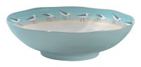 12" Round Sandpipers Melamine Serving Bowl