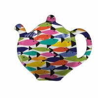 4" Rainbow Fish Melamine Tea Bag Holder