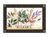 18" x 30" Autumn Leaves and Bird Welcome Doormat