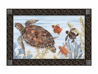 18" x 30" Keep Swimming Turtles Doormat