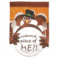 42" x 29" Thanksgiving Turkey Contoured Bottem Garden Flag