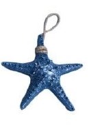 9" Navy Chunky Starfish on Rope