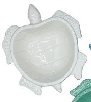 7" White Ceramic Sea Turtle Dish