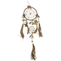 36" Seashell and Palm Straw Dream Catcher