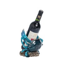 8" Blue Crab Wine Bottle Holder