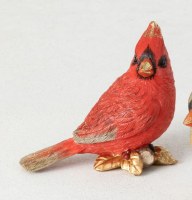 5" Red Polyresin Male Cardinal Figurine