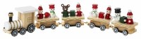 10" Natural Wood Christmas Train