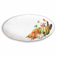 19" Oval Sweet Pumpkin Melamine Serving Platter