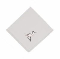 16" Square Embroidered Avocet Napkin