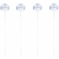 Pack of 16 3" Clear Diamond Head Plastic Picks