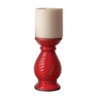 10" Red PIllar Candleholder