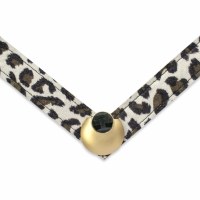 Large Malaina Leopard With Gold Half Moon Strap
