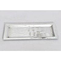 Hammered Silver Small Rectangular Tray
