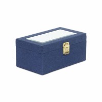 Small Navy Mirror Top Box