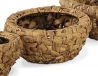 11" Round Medium Wooden Weave Basket