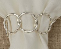 2" Silver Circle Links Napkin Ring