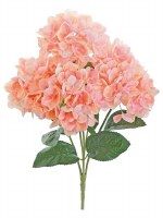 18" Faux Coral Natural Touch Hydrangea Bush