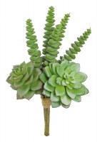 10" Faux Sage Green Mixed Succulent Bundle